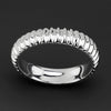 Ripple Effect Chunky Silver Bangle