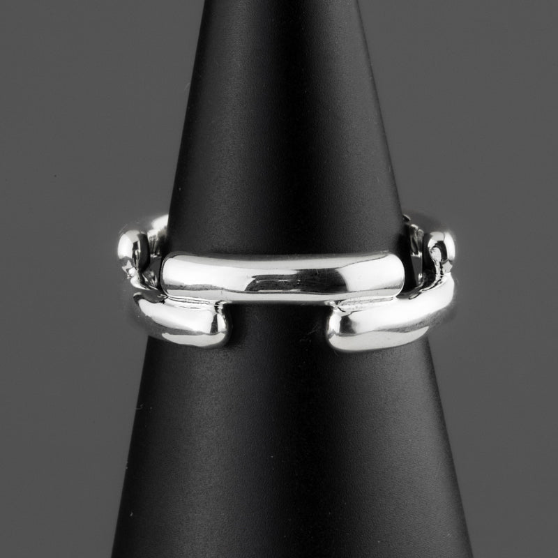 split sterling silver band ring