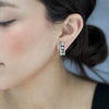 Taxco Silver Beaded Stud Drop Earrings