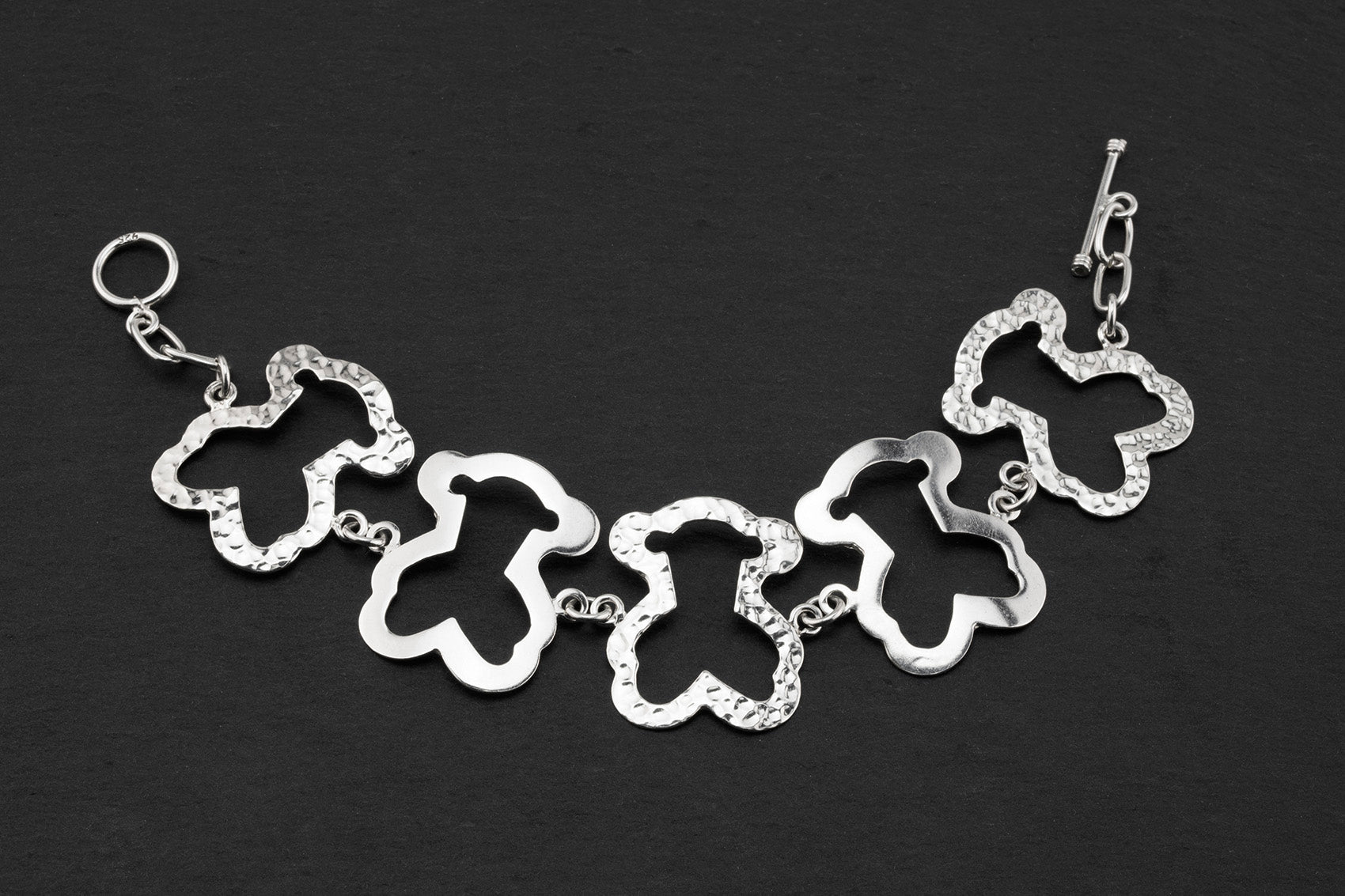 Teddy Links Sterling Silver Bracelet