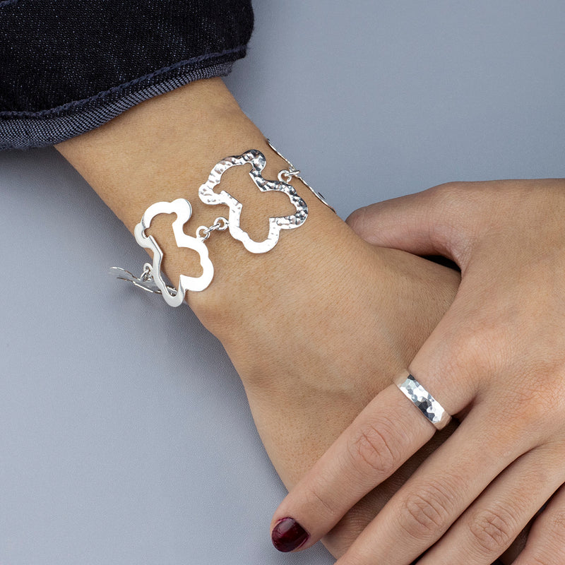 teddy links sterling silver bracelet
