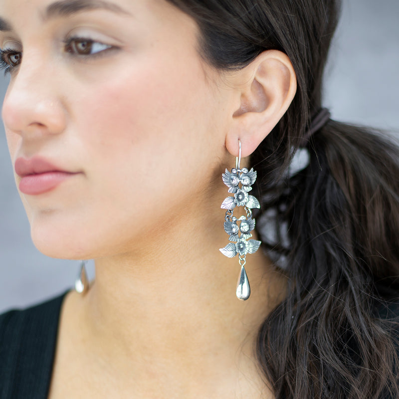 wings of love Mexican silver earrings