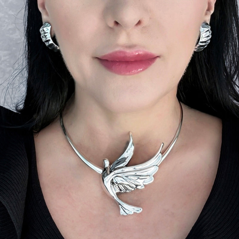 silver dove pendant