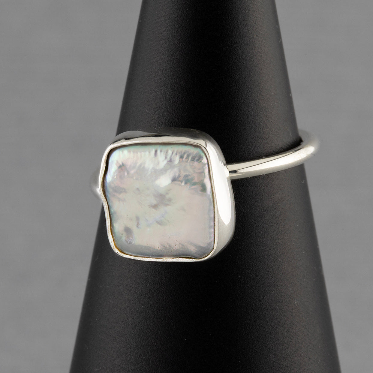 biwa pearl silver ring