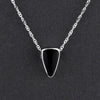 black onyx slide pendant necklace