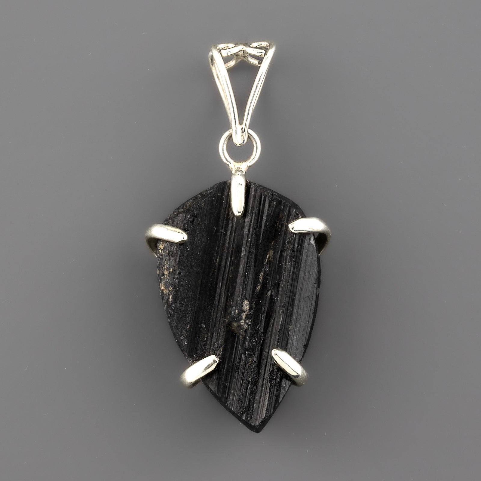 black shungite stone pendant