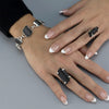 Black Tourmaline Prong Ring