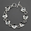 bloom chain Taxco silver bracelet