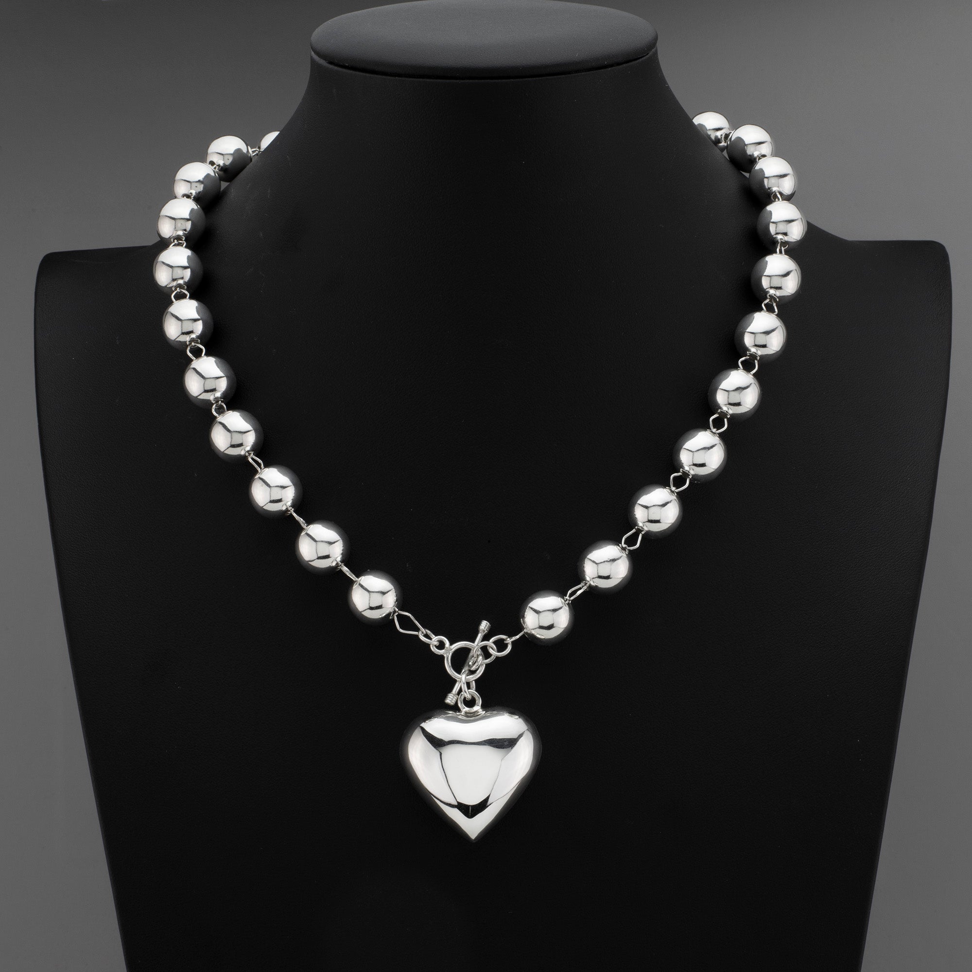 bold love Mexican silver heart necklace