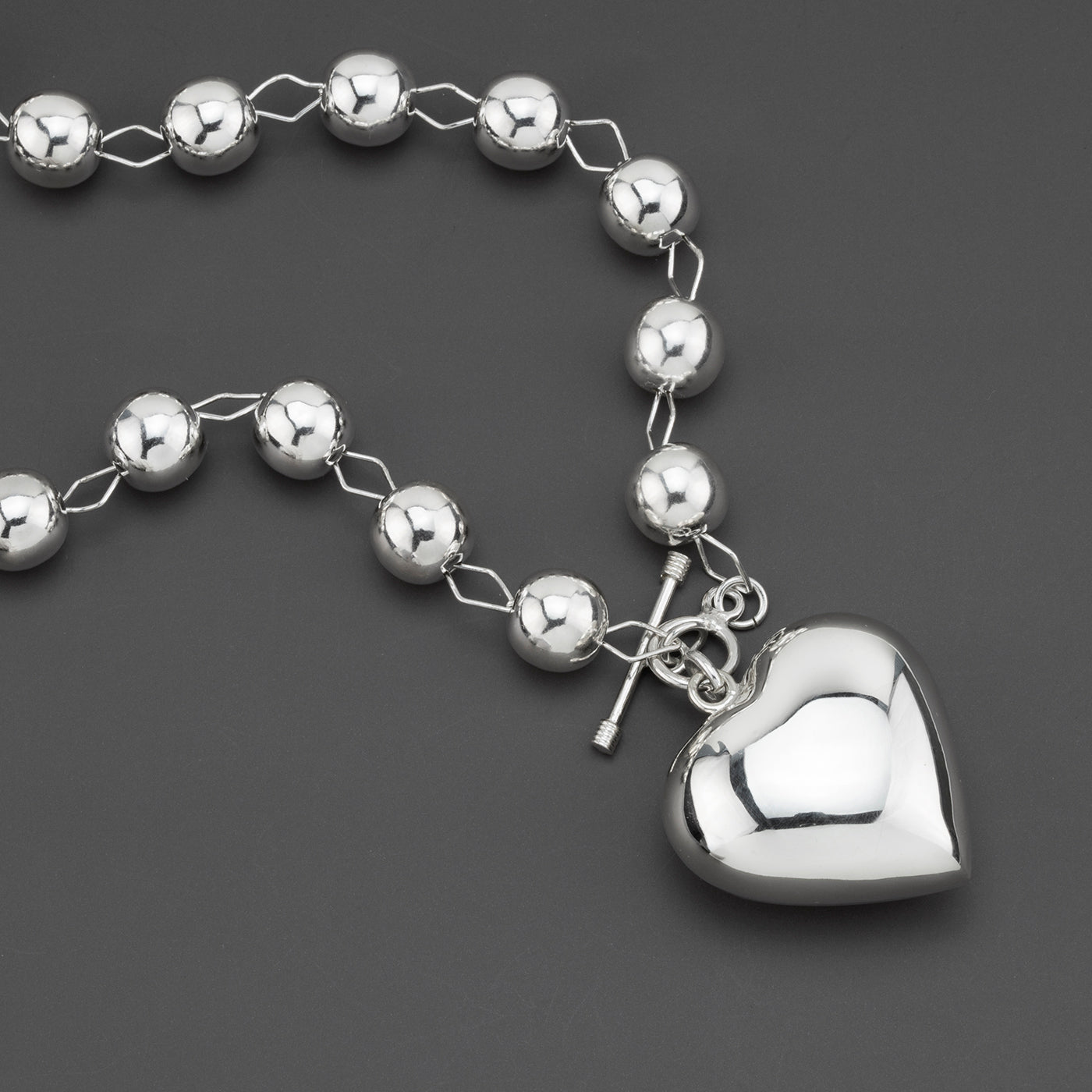 Bold Love Mexican Silver Heart Necklace