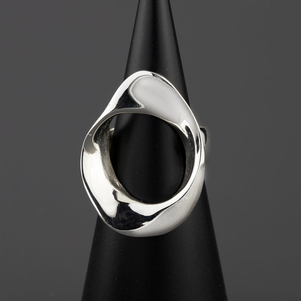bold organic sterling silver statement ring