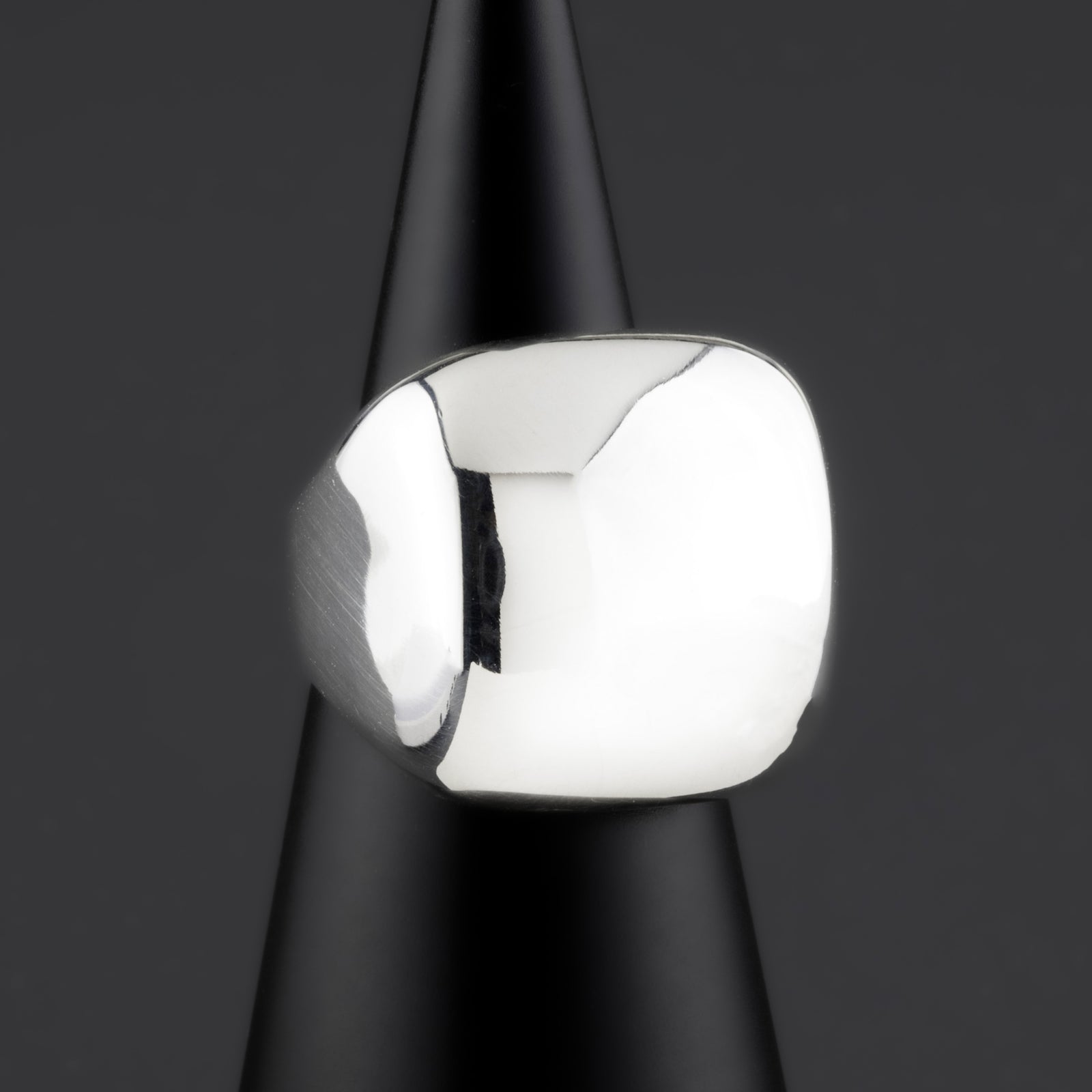 bold plain sterling silver ring