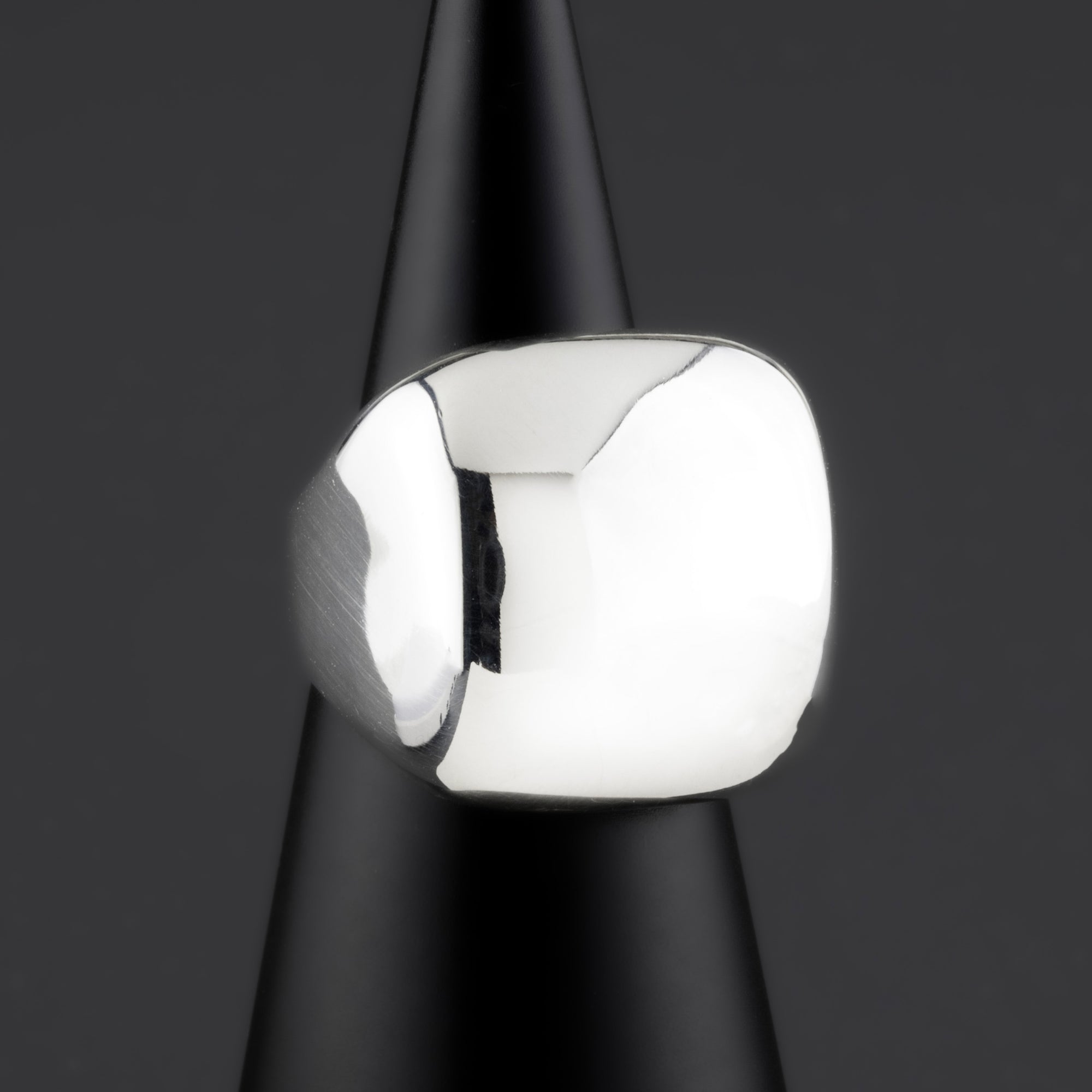 bold plain sterling silver ring