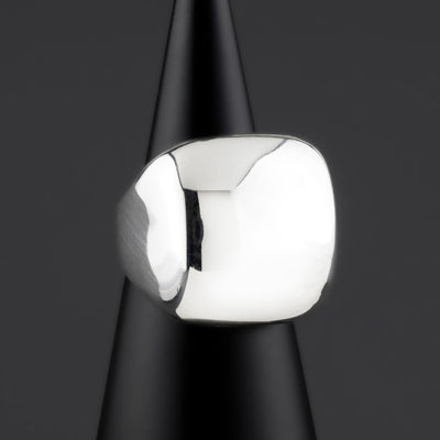 bold plain sterling silver ring