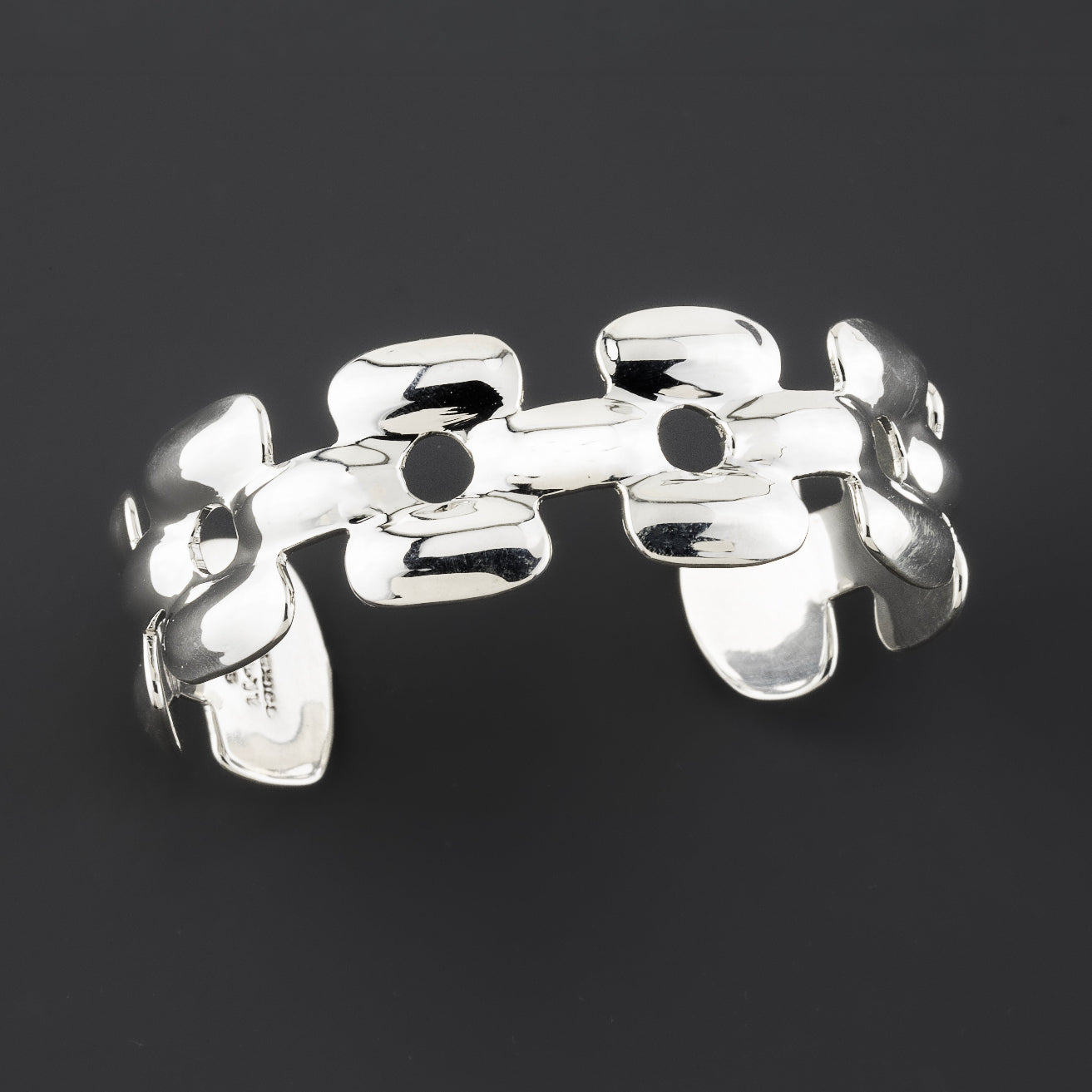 bold solid sterling silver cuff bracelet