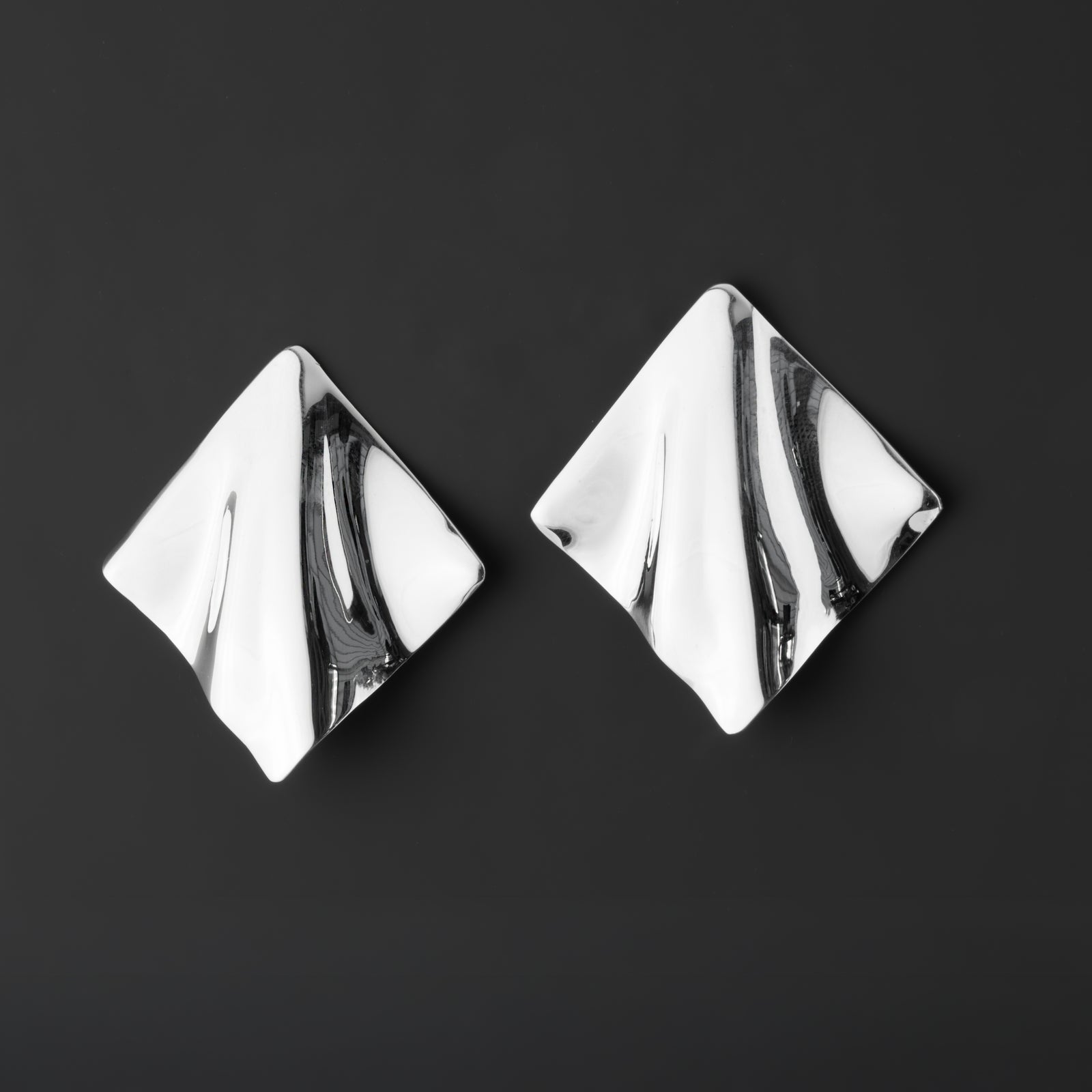 bold sterling silver stud earrings
