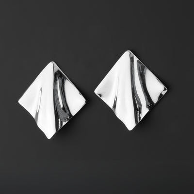bold sterling silver stud earrings