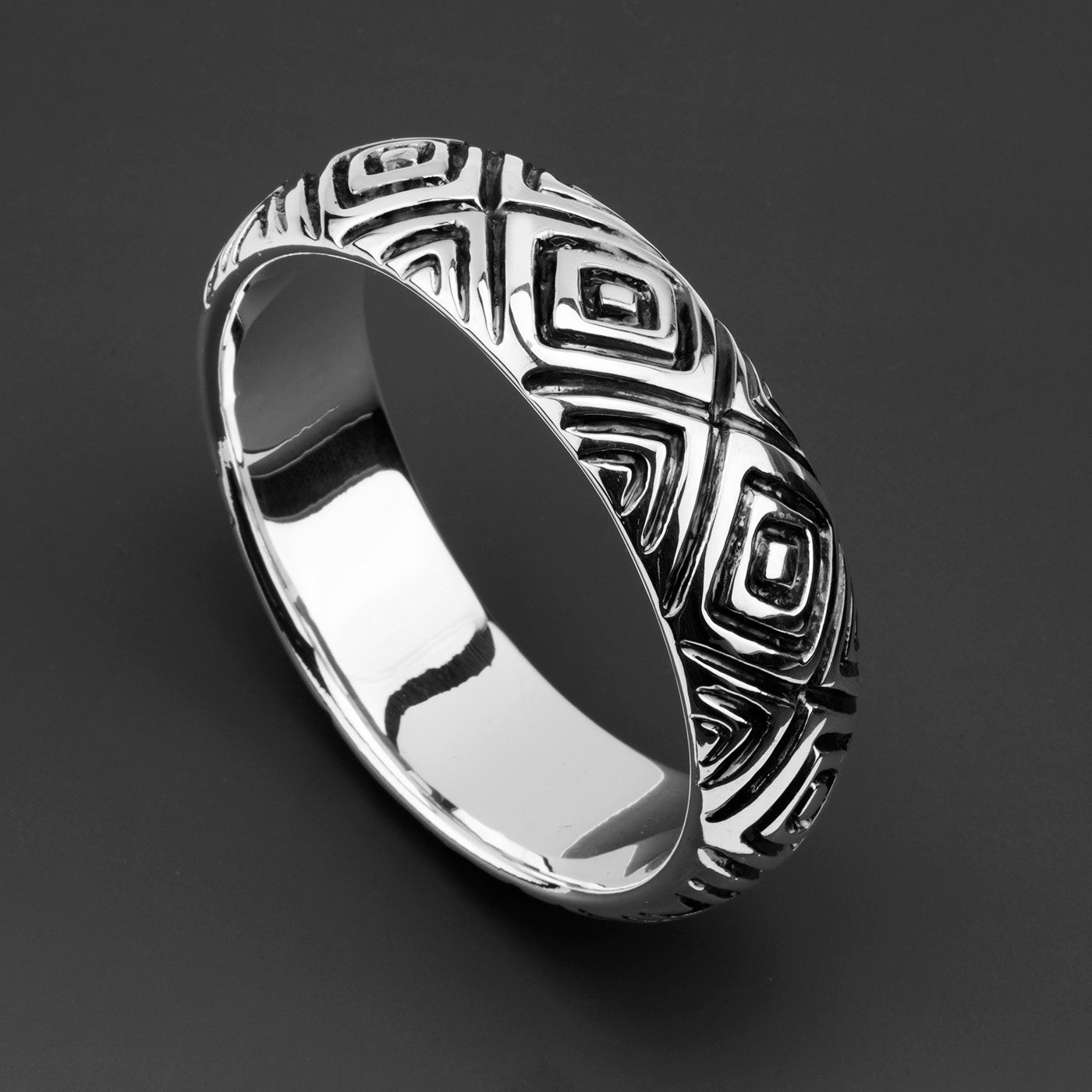 bold thick sterling silver bangle