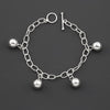 bolita charm sterling silver bracelet