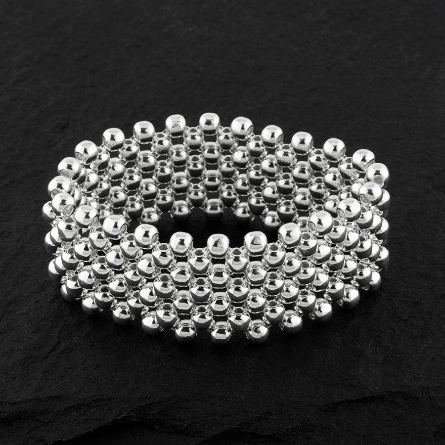 bolita luxe elastic sterling silver bracelet