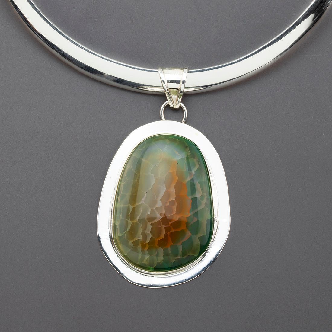 botswana agate pendant