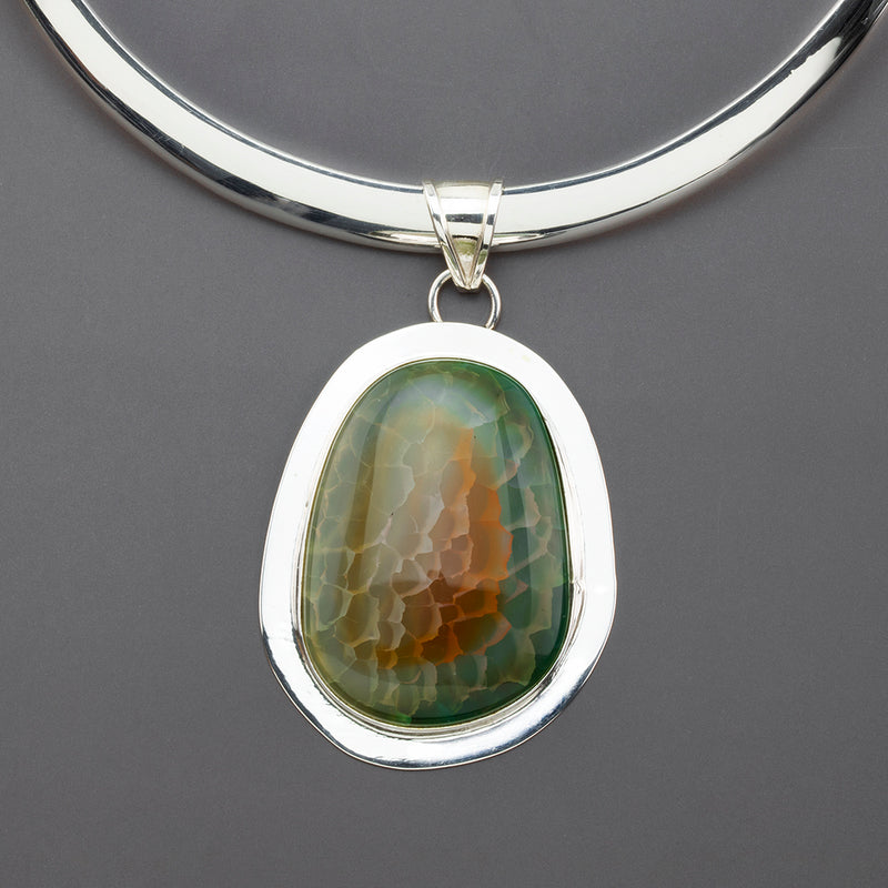 botswana agate pendant