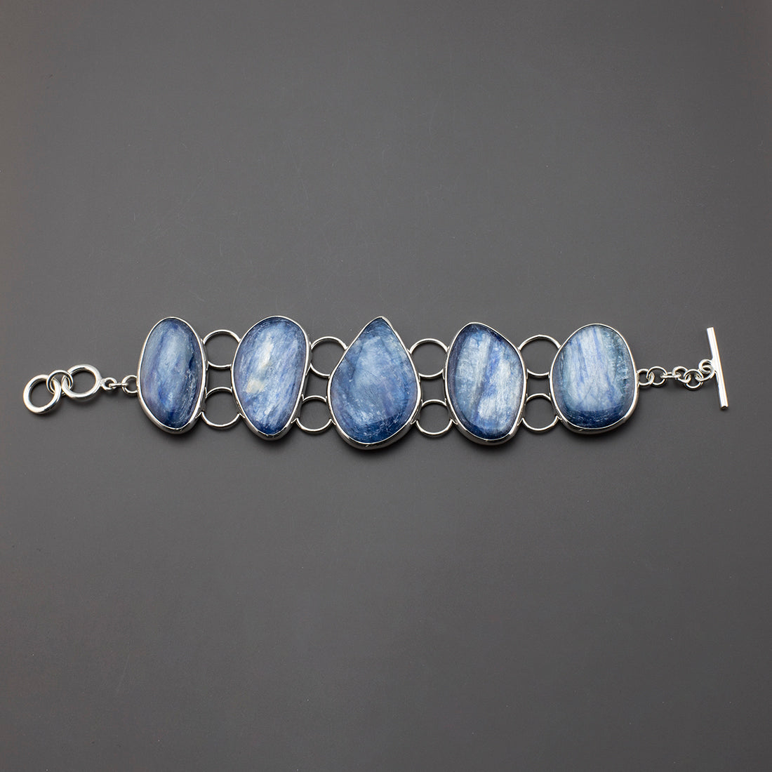 Blue Dream Large Silver and Kyanite Bracelet
