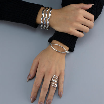 Sterling Silver Openwork Statement Ring