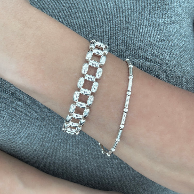 thin sterling silver bracelet