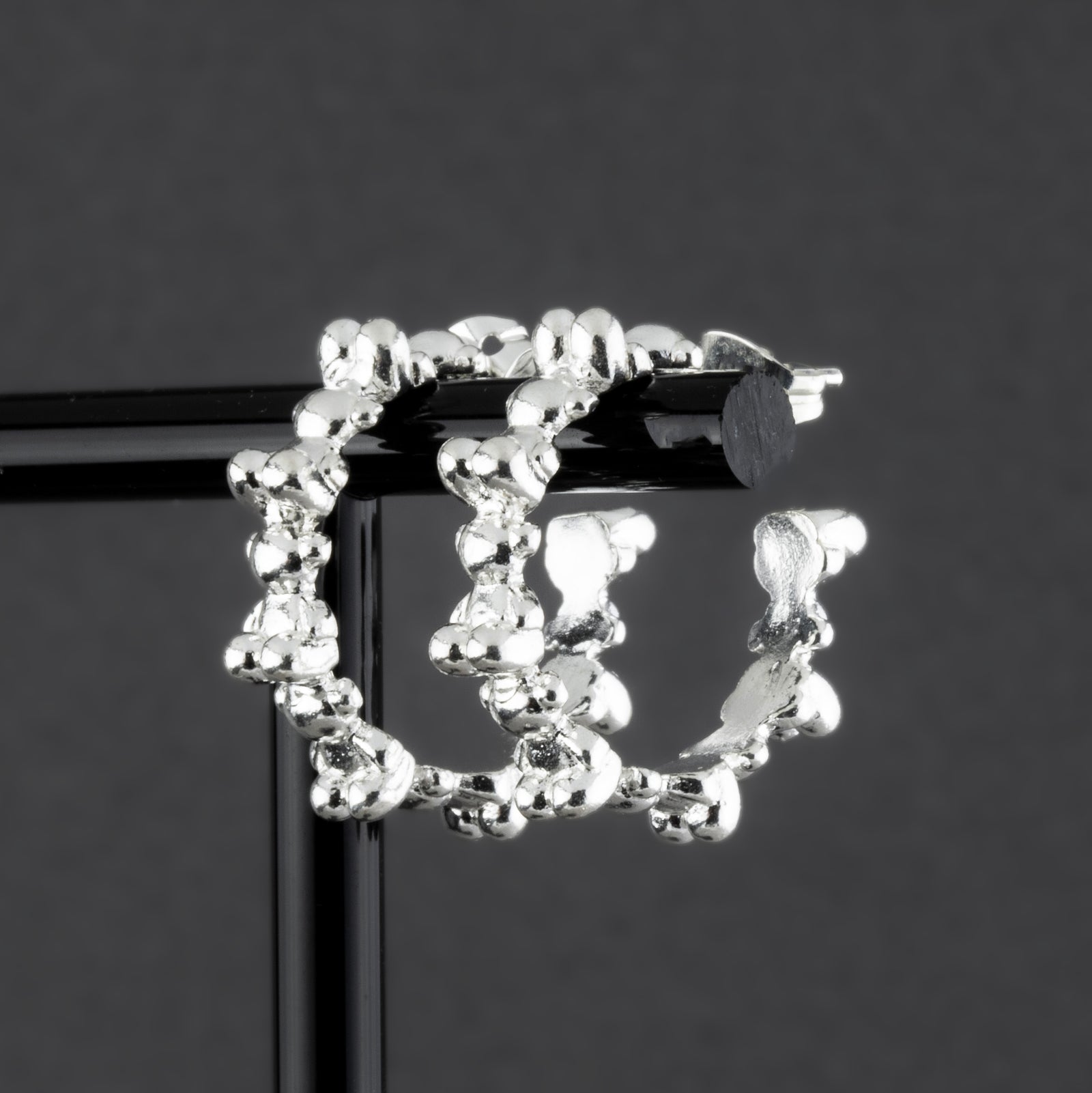 Bubble Cluster Hoop Earrings