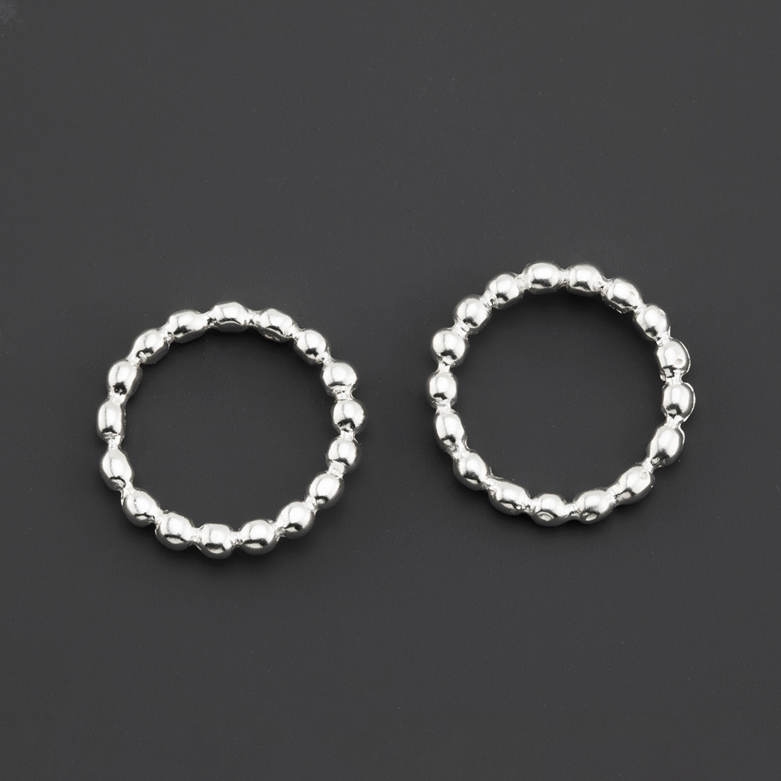 bubble loop sterling silver hoop earrings