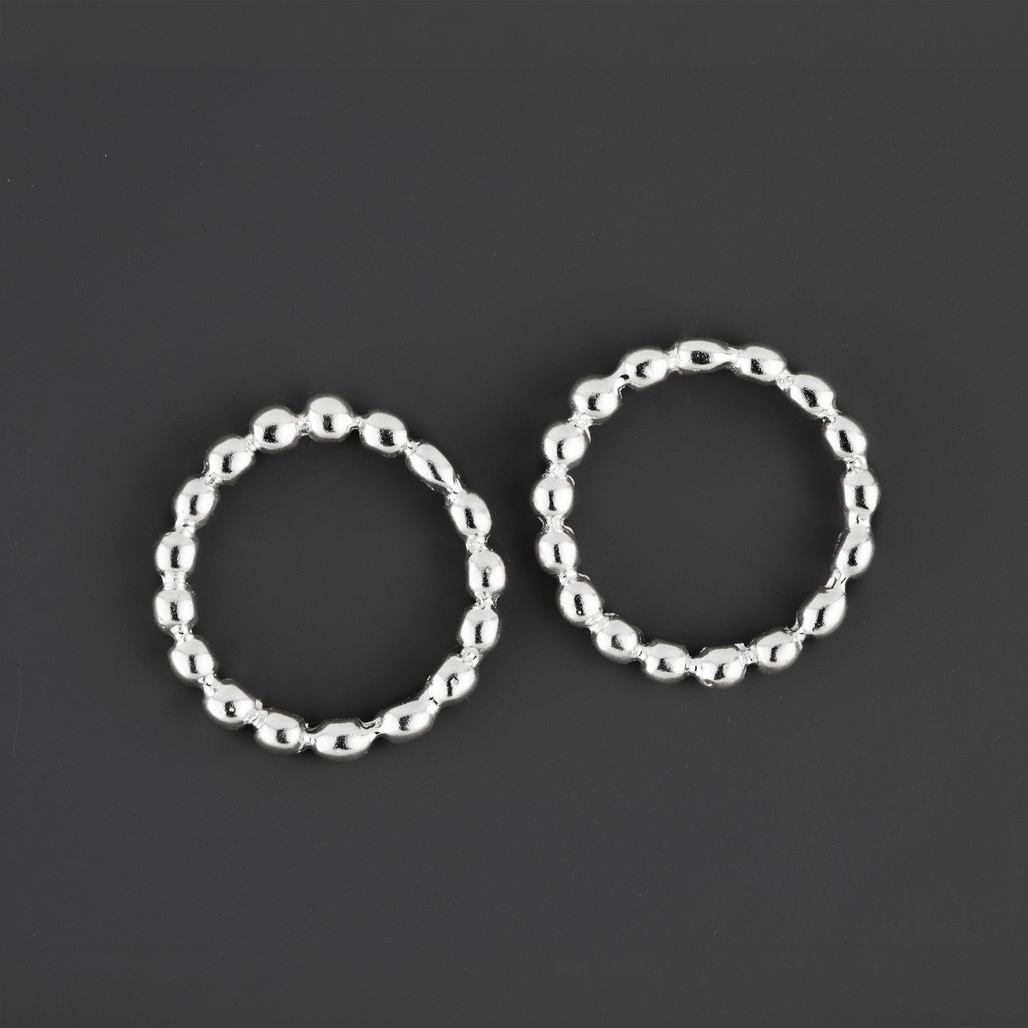 bubble loop sterling silver stud earrings