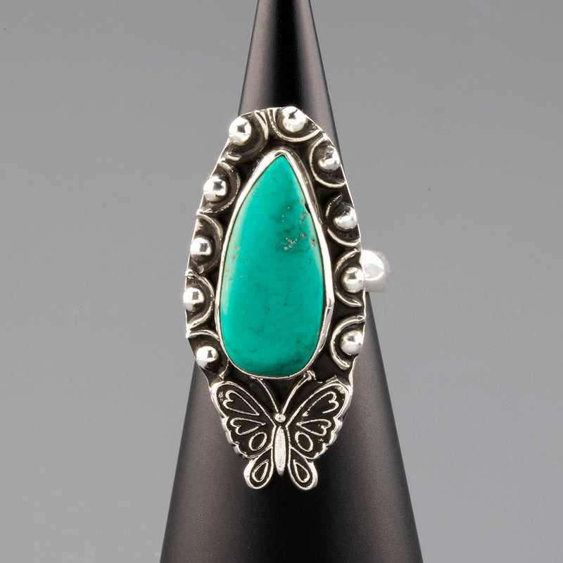 butterfly garden turquoise ring