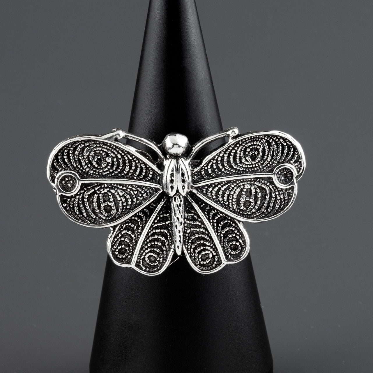 Free Spirit Silver Butterfly Ring