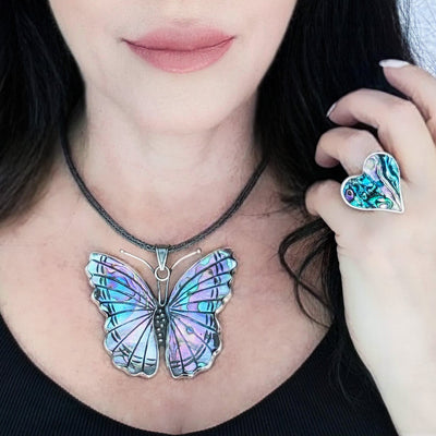 Butterfly Majesty Abalone Pendant