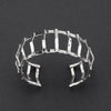 Sterling Silver Architectural Cuff Bracelet