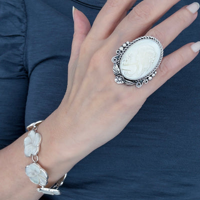 Luna Cameo Statement Ring