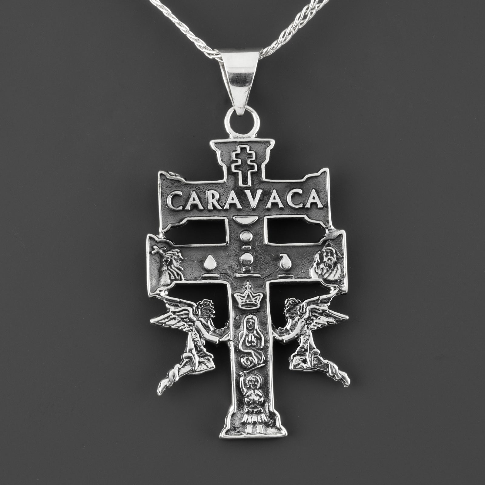 caravaca Mexican silver pendant