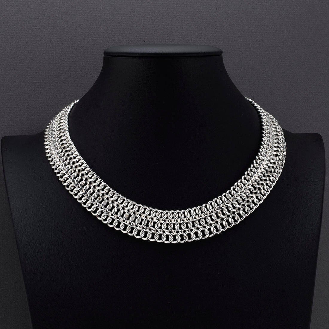 chain reaction chunky silver necklace