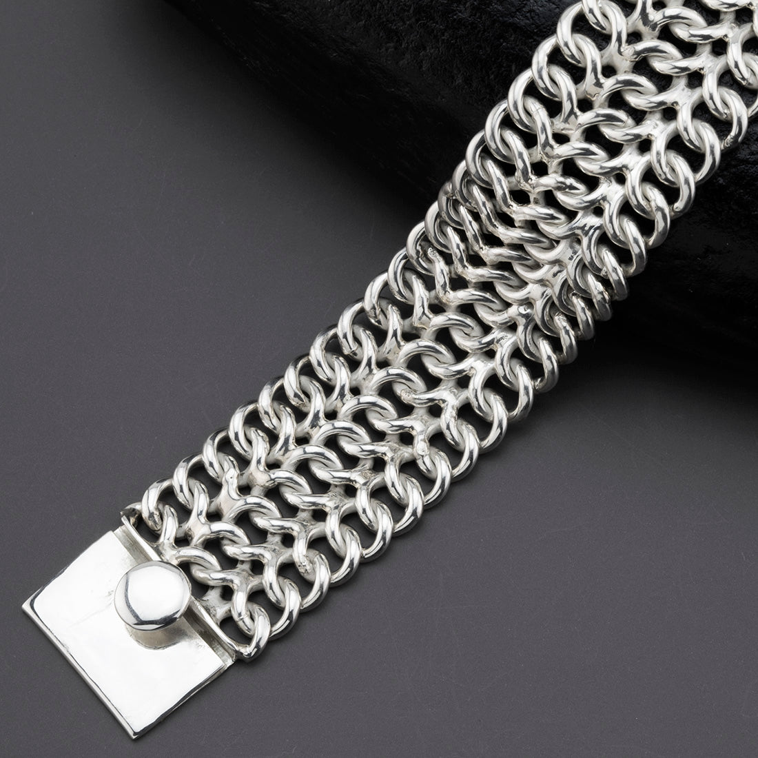 chain reaction Mexican silver bracelet