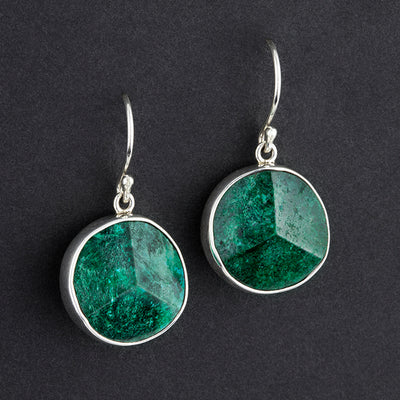 chrysocolla drop earrings