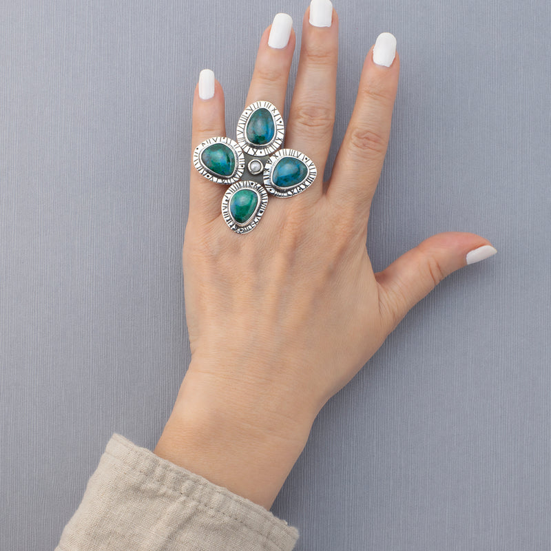 wild spirit large chrysocolla ring