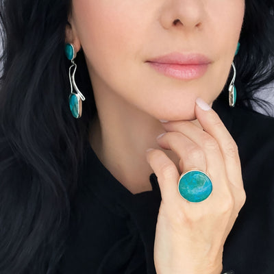 Laguna Large Chrysocolla Ring