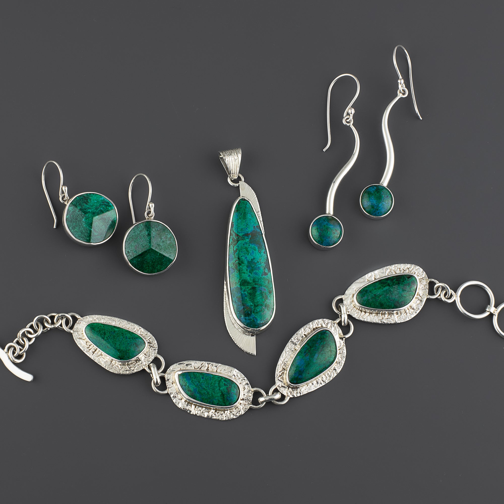 Chrysocolla Link Bracelet