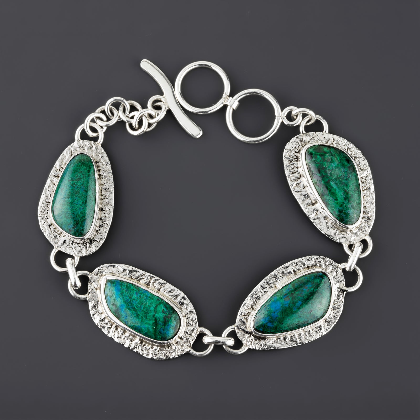 chrysocolla link bracelet