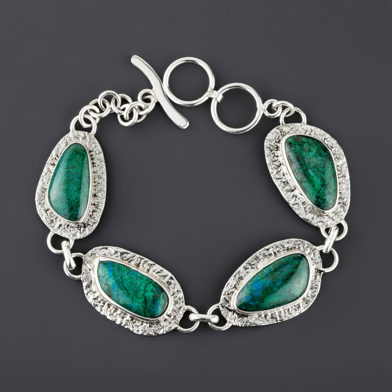chrysocolla link bracelet