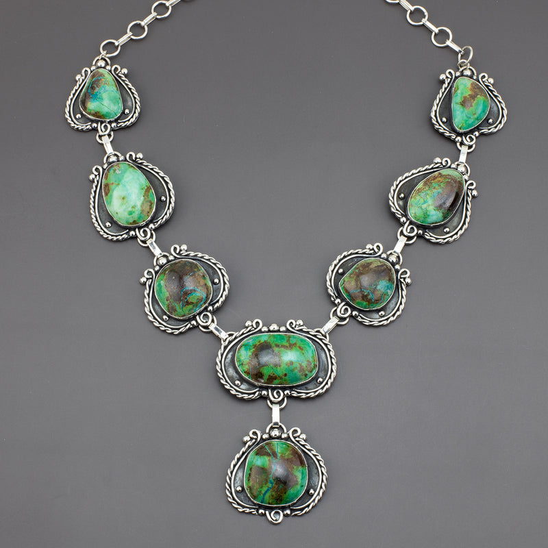 Jungle Noir Chrysocolla Necklace & Ring Set