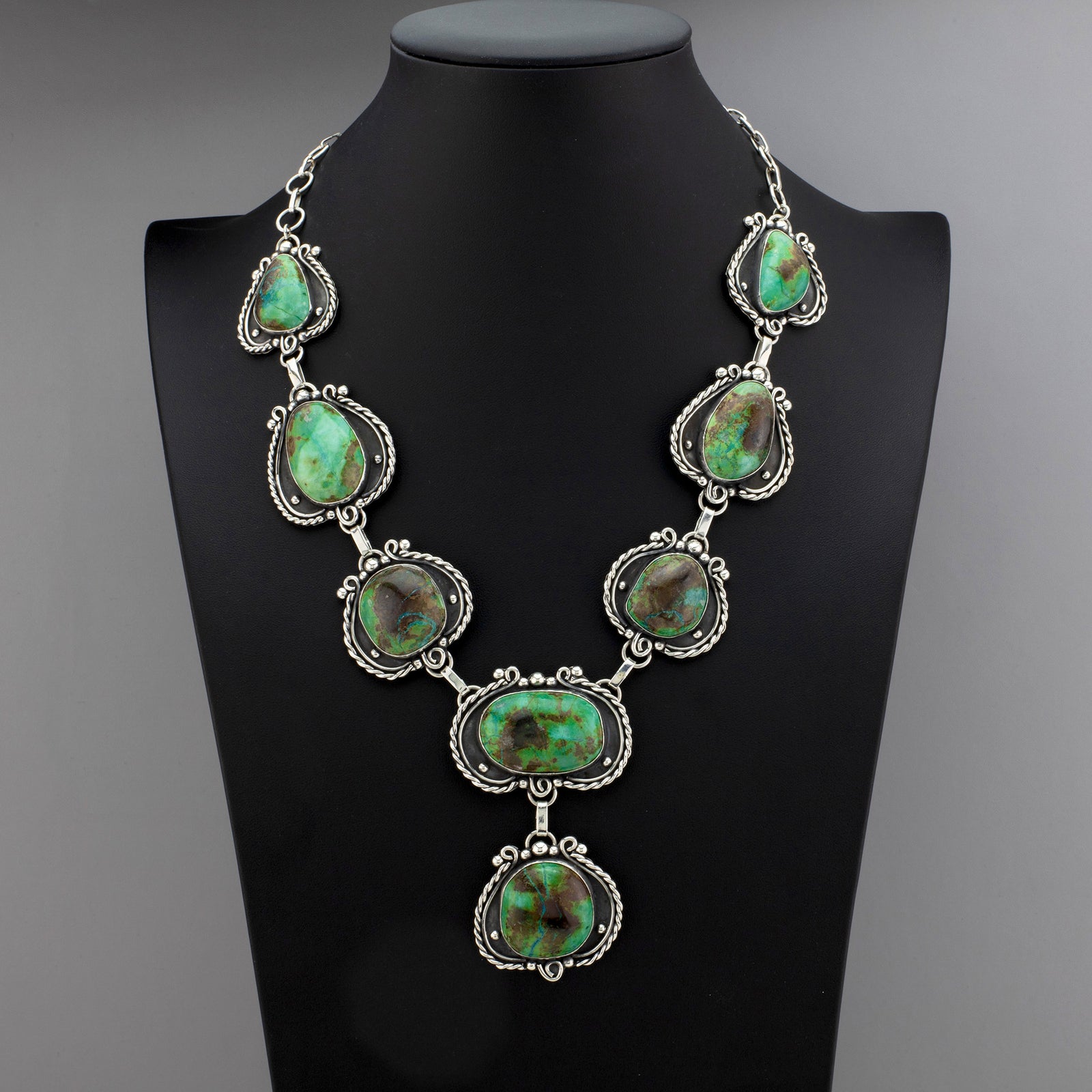 Jungle Noir Chrysocolla Necklace & Ring Set