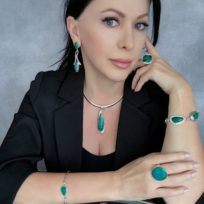 Large Chrysocolla Pendant