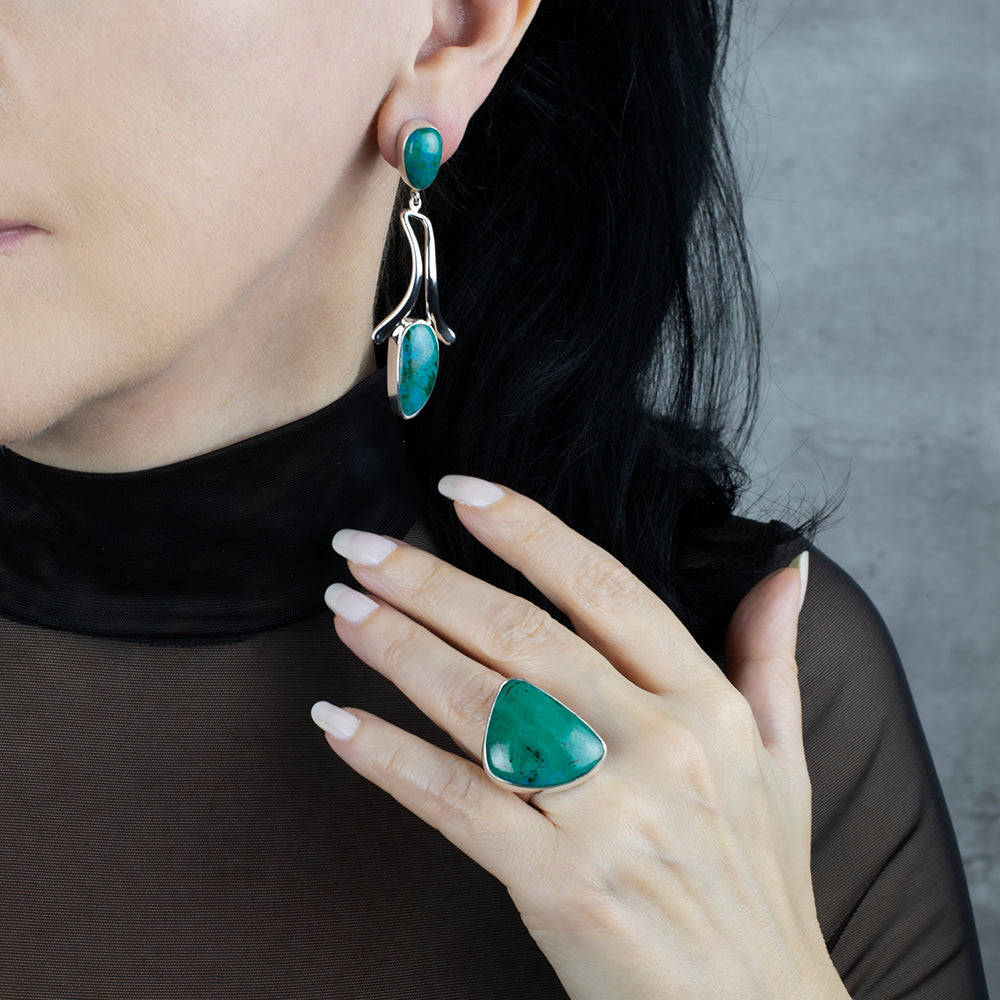 Sacred Rivers Chrysocolla Earrings